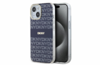 DKNY PC/TPU Repeat Pattern Tonal Stripe Magsafe Zadní Kryt pro iPhone 15 Blue