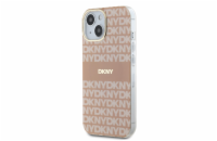 DKNY PC/TPU Repeat Pattern Tonal Stripe Magsafe Zadní Kryt pro iPhone 14 Pink