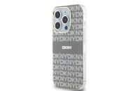 DKNY PC/TPU Repeat Pattern Tonal Stripe Magsafe Zadní Kryt pro iPhone 13 Pro Beige