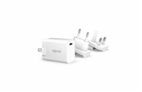 Epico 20W PD CHARGER WITH CHANGEABLE PLUG (EU, UK) - bílá