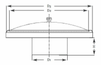 K1.100869 - Barometr 81 mm na zabudování 