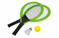 Rulyt Set na plážové hry tenis/badminton Set na plážové hry tenis/badminton 2xraketa, soft miček, badm. Košík, zelená