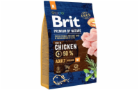 Brit Premium by Nature Adult M 3kg granule pro psy