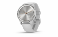 Garmin vivomove Trend, Stříbrná nerezová luneta, pouzdro Mist Grey, silikonový