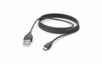 Hama kabel micro USB, 3 m, černá