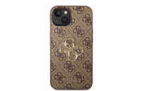 Guess PU 4G Metal Logo Zadní Kryt pro iPhone 14 Brown