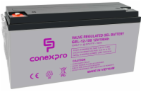 Conexpro baterie gelová, 12V, 150Ah, životnost 10-12 let, M8, Deep cycle