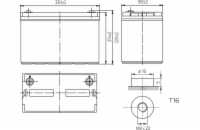 Conexpro baterie gelová, 12V, 100Ah, životnost 10-12 let, M8, Deep cycle