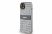 DKNY PU Leather Repeat Pattern Tonal Stripe Zadní Kryt pro iPhone 14 Beige