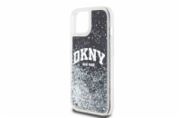 DKNY Liquid Glitter Arch Logo Zadní Kryt pro iPhone 14 Black