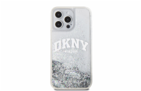 DKNY Liquid Glitter Arch Logo Zadní Kryt pro iPhone 15 Pro Max Transparent