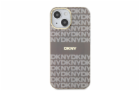 DKNY PC/TPU Repeat Pattern Tonal Stripe Magsafe Zadní Kryt pro iPhone 13 Beige