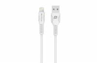 Datový kabel DeTech DE-C27i, lightning, bílý (iPhone 5/6/7/SE) - 1 m Datový kabel pro iPhone, iPad a iPod, napájecí funkce při použití nabíječky