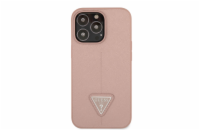 Guess PU Saffiano Triangle Zadní Kryt pro iPhone 13 Pro Pink Guess PU 4G Saffiano prémiový kryt, který nejen že váš telefon perfektně ochrání, ale také svým povedeným designem a použitými prvotřídním