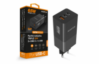 Aligator nabíječka PD65W, 2USB-C, 1xUSB-A, černá