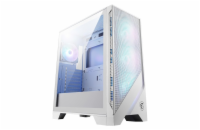 MSI skříň MAG FORGE 320R AIRFLOW WHITE/ bez zdroje/ bílý/ levé temperované sklo/ 4x 120 mm A-RGB fan/ 2x USB3.2/ černá