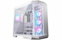 MSI skříň MAG PANO 100R PZ White/ bez zdroje/ levé a přední sklo/ 4x 120 mm A-RGB fan/ 1x USB-C/ 1x USB3.2/ bílá