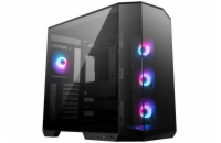 MSI skříň MAG PANO 100R PZ Black/ bez zdroje/ levé a přední sklo/ 4x 120 mm A-RGB fan/ 1x USB-C/ 1x USB3.2/ černá