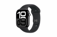 Apple Watch S10 Cell/46mm/Jet Black/Sport Band/Black/-S/M