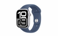 Apple Watch S10/46mm/Silver/Sport Band/Denim/-S/M