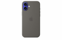 iPhone 16 Plus Silicone Case with MS - Stone Gray