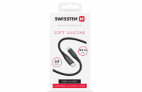 SWISSTEN DATOVÝ KABEL SOFT SILICONE USB-C / USB-C 0,4 M ČERNÝ