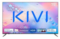 KIVI - 75 , UHD, Android TV 11, Černá, 3840x2160, 60 Hz,rep. 2x12W, 127 kWh/1000h , BT5, HDMI 4x, USB 2x