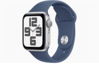 Apple Watch SE/40mm/Silver/Sport Band/Denim/-S/M