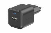 Swissten síťový adaptér gan 1x usb-c 35w pd + 1x usb-a 27w qc černý