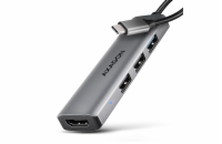 AXAGON HMC-H3A, USB 5Gbps hub, 3x USB-A, HDMI 4k/30Hz, kabel USB-C 15cm