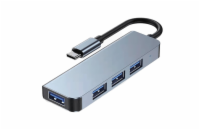 DeTech USB-C Hub s 4 porty - 3?USB2.0, 1xUSB3.0 - šedá USB Hub se 4 porty, USB-C na 3xUSB2.0, 1xUSB3.0, Lze použít s více zařízeními, která mají USB-C port, včetně nejnovějších notebooků, tabletů a c