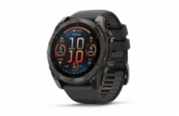 Garmin fenix® 8 AMOLED Sapphire - 51 mm - Carbon Gray DLC Titanium with Black | Pebble Gray Silicone Band, EU