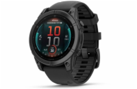 Garmin fenix® E – 47 mm, AMOLED, Slate Grey ocel, černý silikonový řemínek