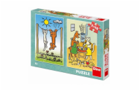 Puzzle DINO Pejsek a Kočička 2x48 dílků