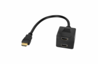 Redukce HDMI - 2x HDMI CABLETECH KOM0950 0,2m