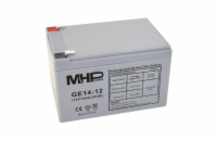 MHPower GE14-12 Gelový akumulátor 12V/14Ah, Faston F2 - 6,3mm, Deep Cycle