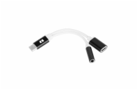 Adaptér REBEL USB-C na JACK 3,5mm (pro poslech hudby) + USB-C(nabíjení)