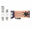 QNAP QM2 series, 2 x PCIe 2280 M.2 SSD slots, PCIe Gen3 x 4 , 2 x  Intel I225LM 2.5GbE NBASE-T port