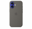 iPhone 16 Silicone Case with MS - Stone Gray